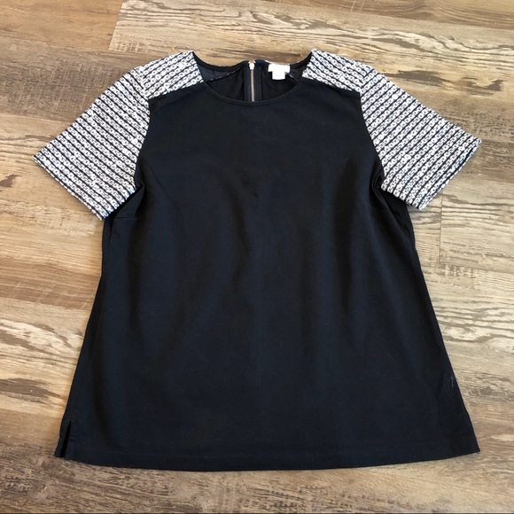 J.Crew tweed classic sleeve top S - Picture 1 of 6